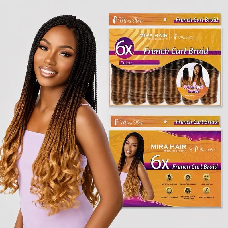 Mira Hair 6X French Curl Braid – 75g*6 – One Pack Full Head