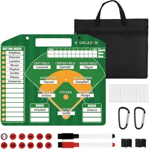 Magnetic Baseball Lineup Board with Bag - Dry Erase Coaching Board for Baseball Softball Suitable for Dugout Baseball Clipboard for Coaches