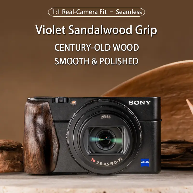 Camera Grip Handle Violet Sandalwood Grip for Enhanced Grip for Sony RX100M7 Smartphone