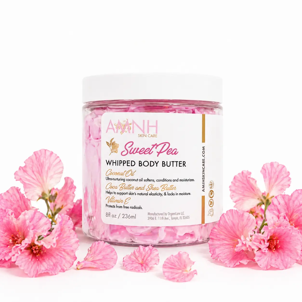 Sweet Pea Whipped Body Butter for Glowing Soft Skin Reduces Redness Ultra Rich Formula  Fragrance