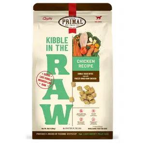Kibble in the Raw Dog Food - Chicken Recipe