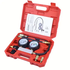 Car Cylinder Pressure Gauge, Dual Gauge Cylinder Leak Detection Kit, Cylinder Pressure Detection Tool with Toolbox, Car Cylinder Engine Compression Detection Tool