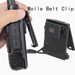 Universal Molle Tactical Radio Holder Belt Clip, Dual Slot Fast Release Walkie Talkie Mount, Universal Fit Waist Strap Attachment, Radio Accessories