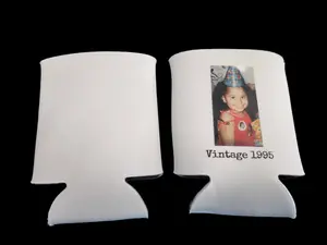 Compatible Blank Can Cooler Sleeves Sublimation Blanks Plain Collapsible Foam Can Sleeves Coolers Beer Soda Cans and Bottles Custom Drink Assorted Solid Color