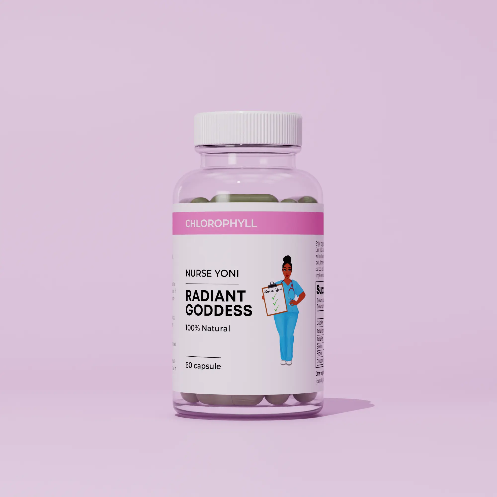 Radiant Goddess Chlorophyll Supplements by Nurse Yoni - Enhance Your Vitality and Inner Glow Naturally Healthcare Fitness
