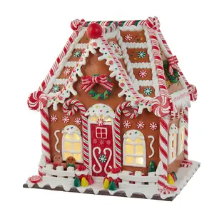 Kurt Adler 13-Inch Battery-Operated Gingerbread House with LED Light and Timer