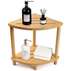 Upgraded  Corner Shower Stool for Inside Shower ,2-Tier Shower Foot Rest with Storage Shelf,Corner Shower Shelf Bench  Shaving ,Bath Seat,Gifts for Women Mom