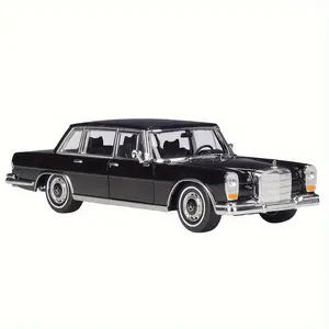 WELLY 1:24 Scale Mercedes-Benz 600 Car Model, Diecast Metal Model, Realistic Alloy Toy Vehicle, Collectible Display Piece, Christmas Gift