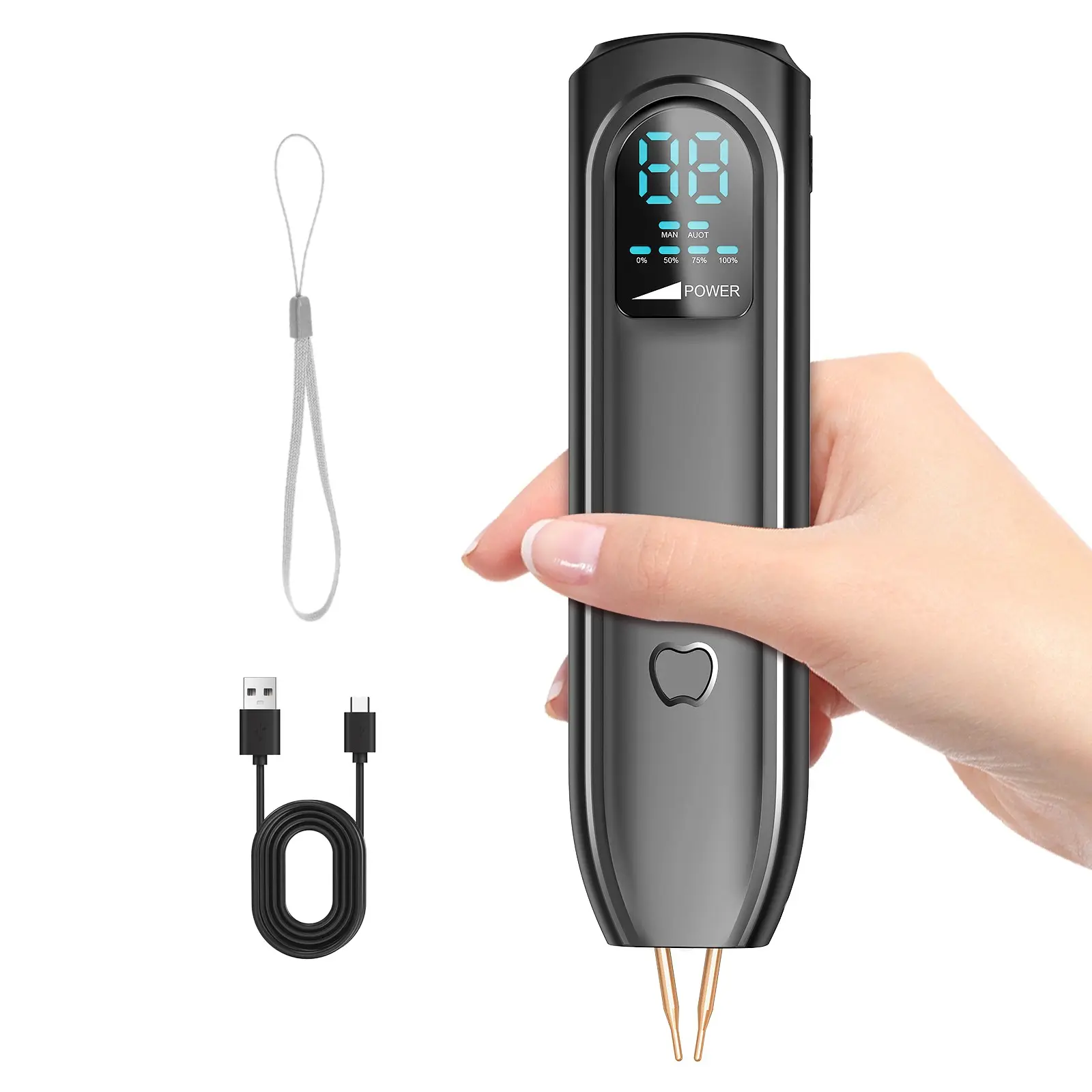Portable Handheld Lithium Battery Spot Welder, Digital Welding Machine, 18650 Battery, 0.1-0.25mm Nickel Strip, 11 Adjustable Modes, Automatic/manual Mode, Tool
