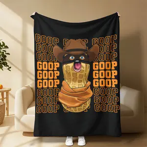 Arc Raiders The Burnt Peanut Goop Meme Blanket Lightweight Throw Blanket Flannel Fleece Microfiber Plush Bed Blanket Super Soft Blanket for All-Season Travel Camping Home Rug Suitable for giving as gifts to friends, parents and children