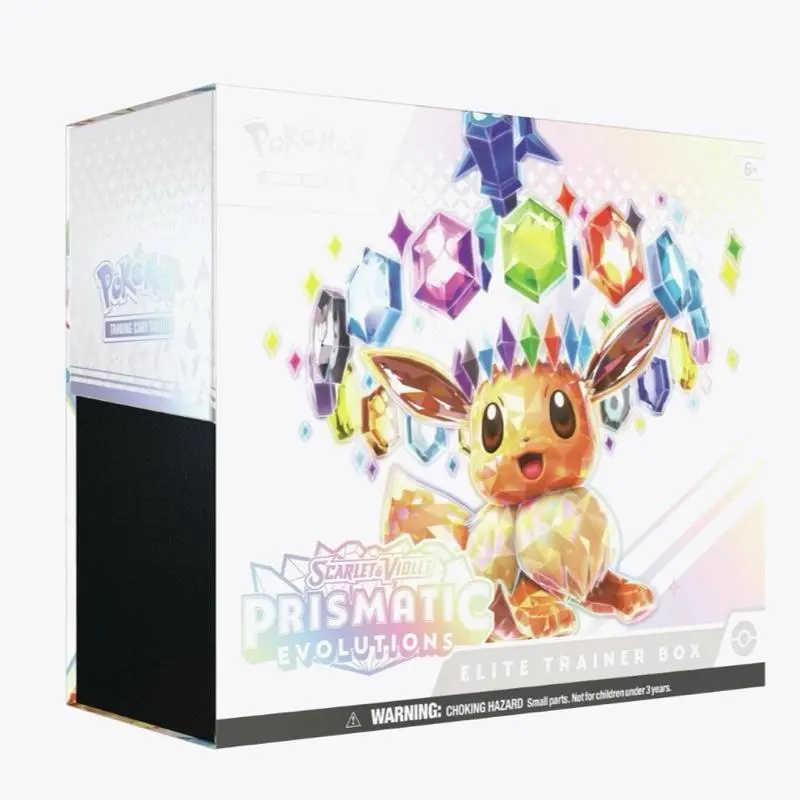 Pokemon Trading Card Game SV Prismatic Evolutions Elite Trainer Box - Eevee-Included Collectible Box with Prismatic Gems