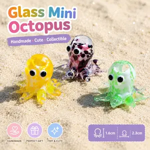 Mini Handmade Glass Octopus Figurine