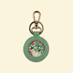 Tropical Serenity Key Fob Needlepoint Kit - Happy Stitching All-in-One, Self-Finish Needlepoint Kit