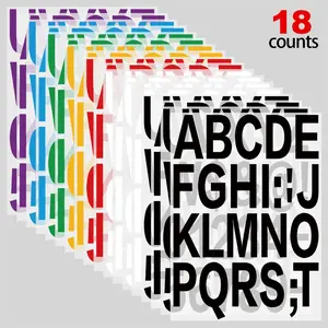 Alphabet & Number & Symbol Pattern Heat Transfer Sticker, DIY Fashion Iron on Sticker, Decorative Iron on Sticker for DIY Clothes, Craft