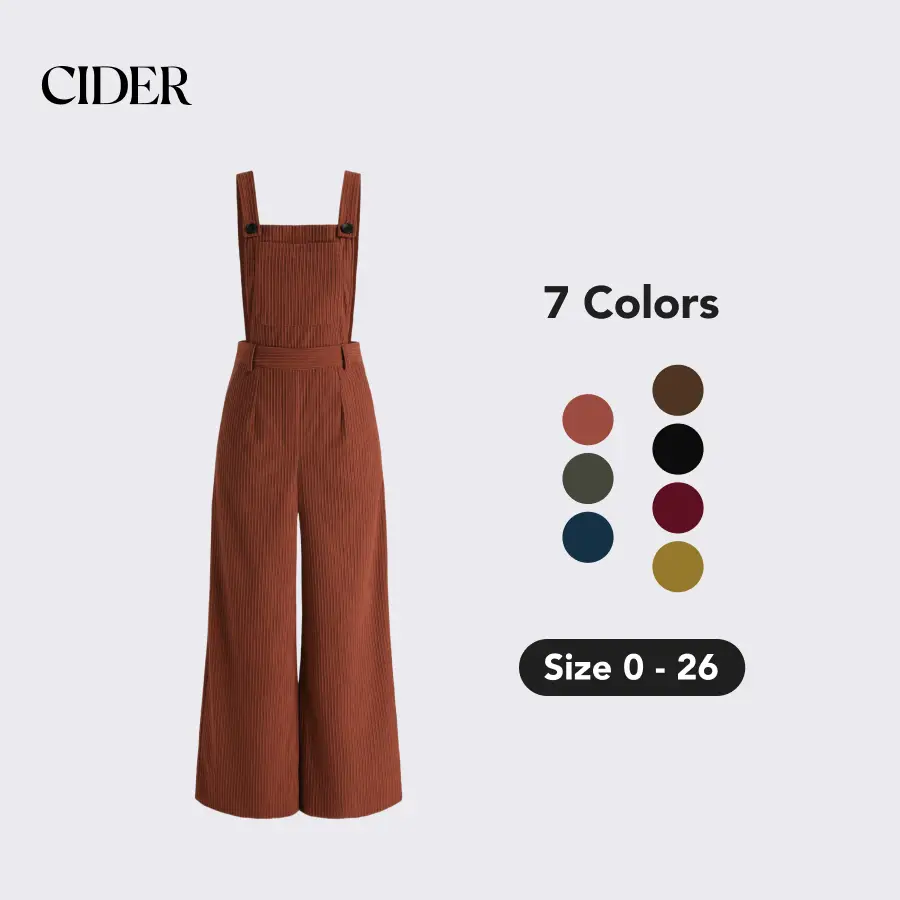 Cider Red Corduroy Jumpsuit #FallFreshness