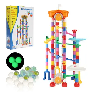 VEVOR Marble Run Set, 230 PCS with Motorized Elevator, with 15 Plastic Marbles, Marble Maze Building Block Brain Game, Educational Learning Race Track STEM Toys, for Kids, Boys, Girls Ages 3 + Years