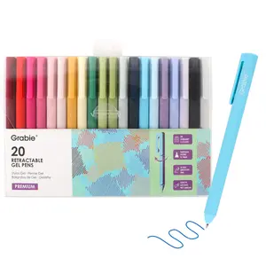 Grabie Retractable Assorted Colored Gel Pen Set of 20, Tiktokshopstockup, Tiktokshopmothersday