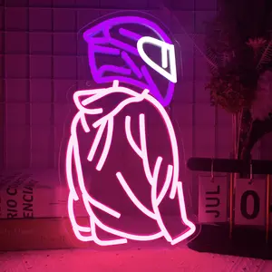 Motorcycle Neon Light, Adjustable Wall-Mounted Indoor Garage Bar Game Room Decor, Computer Periphery Decoration Lamp, Neon Light Sign
