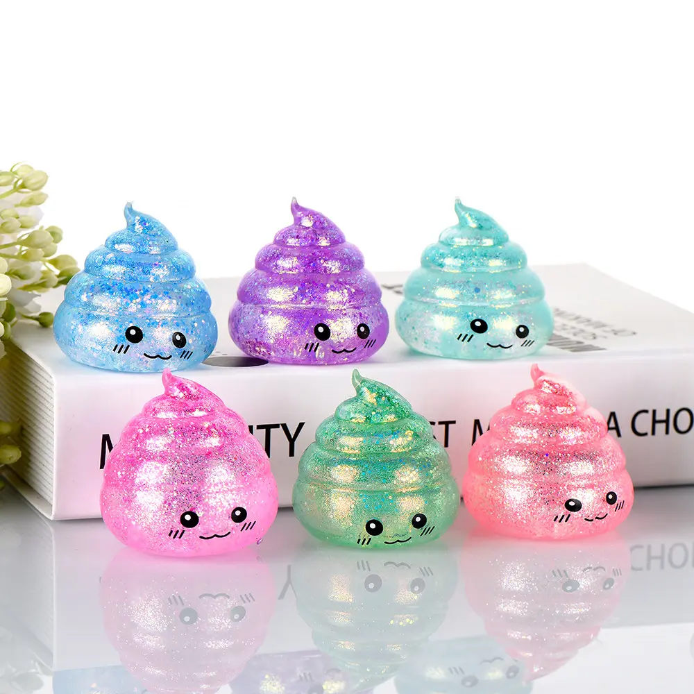 Prank Poopy Maltose Gold Powder Squishy Toy, Stress Relief and Fun Toy, Poop Squeeze Toy