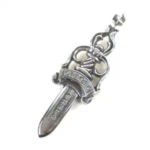 Pre-owned Chrome Hearts Sterling Silver 925 (Ag925) Small Leather Goods Dagger 925 Pendant