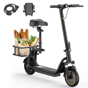Commute in Comfort! 8.5" Fat Tire E-Scooter w/ Seat, 350W Motor, 15 Miles @ 19 MPH - Top Pick for Adults