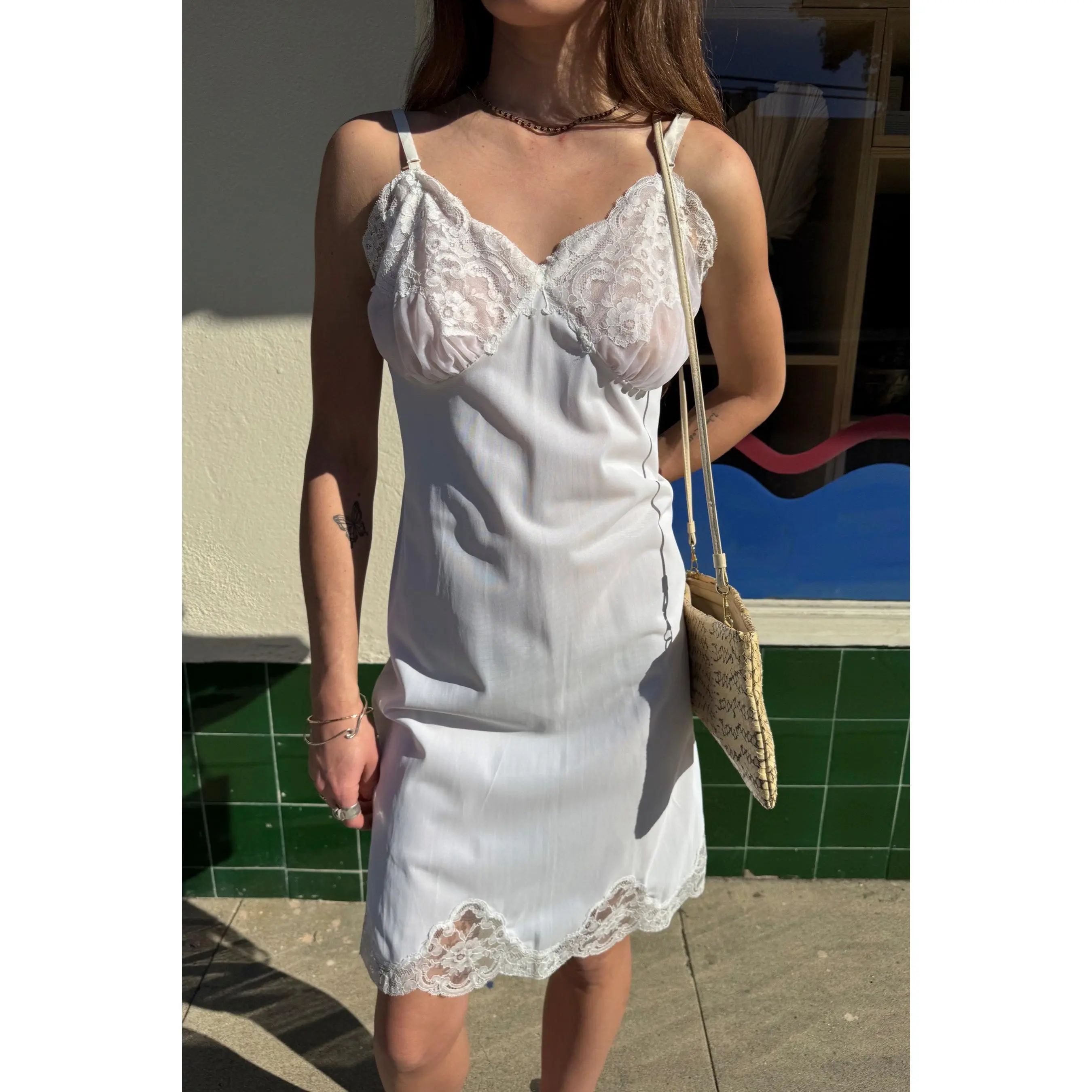 White Lace Slip