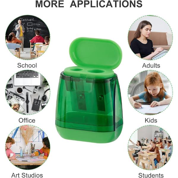Pencil Sharpeners, 4 Pcs Dual Holes Colored Handheld Pencil Sharpener with Lid Students School Class Home Office rectangle pencil sharpener Pencil Sharpeners, 4 Pcs Dual Holes Colored Handheld Pencil Sharpener with Lid Students School Class Home Office rectangle pencil sharpener
