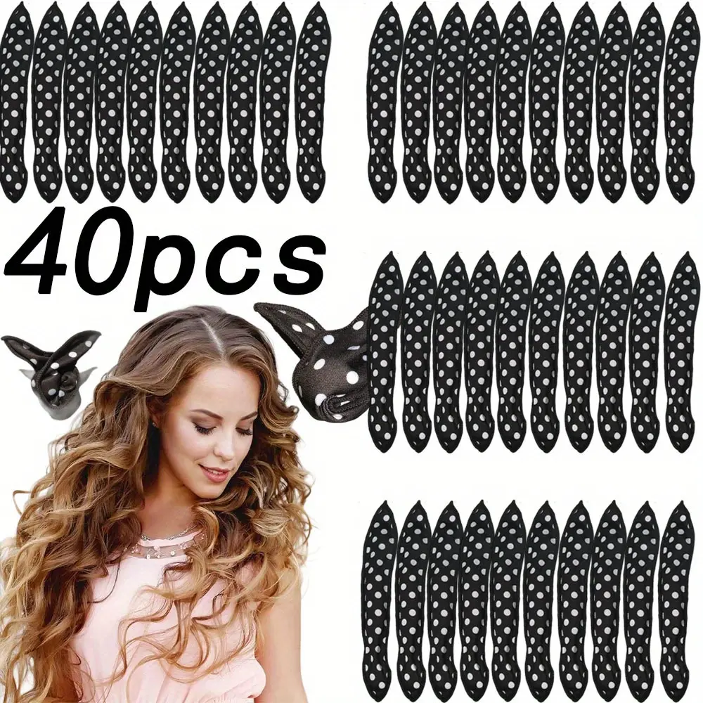 Pack of 40 Soft Curlers To Sleep In Overnight Hair Rolllers Curlers For Long Hair Pillow Sponge Rollers For Curly Hairstyle Suit for All Hair Type