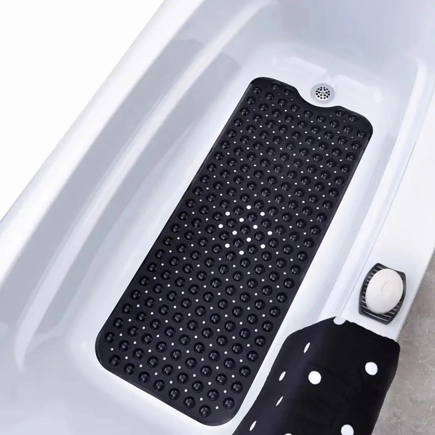 Bathtub & Shower Mat with Suction Cup Design, Non-slip Folding Bath Mat, Bathroom Accessories