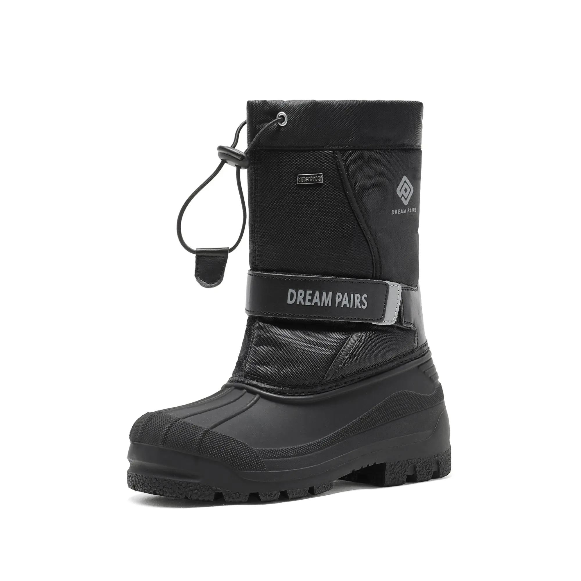 Dream Pairs Kids' Navy Mid-Calf Snow Boots, Waterproof Shell and Thermolite Insulated with Side Zipper and Straps for Boys and Girls, Thermolite Warm, 10 - 11 Years, Ready For Outdoor Play, Approx. 9" From Arch, Side Zipper Boot, Yes