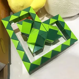 48-Segment Magic Ruler - Twisting Folding Snake Cube | Brain Training Intelligence Game - 3d Twisting Snake Puzzle Toys | Party Favors - Christmas/Easter Gifts Giveaways | Birthday Party Favors - School