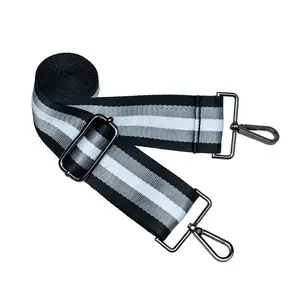 Gray/Black/White Strap with Gunmetal Hardware