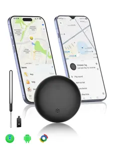 Smart Tracker Tag [Works with Apple & Google Find My] IP65 Waterproof Item Finder | Ideal Father's Day Gift - No Monthly Fees - Replaceable Battery for Luggage, Keys & Wallets，Pet Collar
