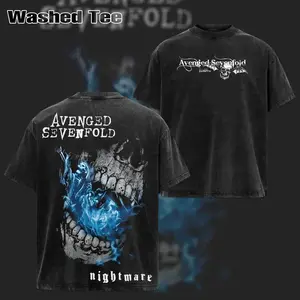 ReTro Avenged Sevenfold Band T-Shirt , A7X T-shirt , Rock Band Shirt , Washed Oversized T-Shirt , Rock Band Shirt, Retro Music Tee, Rock Music Lover Shirt, Vintage Band Shirts Casual Fabric Fit Top , Top Men's and Women's Clothing