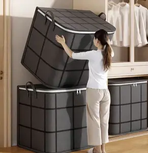 Spacious Moving Storage Bin, Zippered Organizer for Quilts, Bedding & Sweaters, Large Capacity Fabric Bag for Moving Day, Closet & Bedroom Use,storage,bag