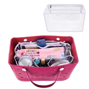 Clear Beach Tote Bag, Insert Hooks Accessories for Beach Bags Travel Makeup Clean Toiletry Brush Organizer Cosmetic Divider Storage Inner Pouch, beach bags Accessories