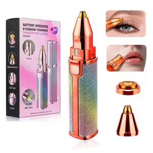 2-in-1 Facial & Eyebrow Trimmer, Electric Eyebrow Trimmer, Lip/Facial/Body Hair Remover, Facial Hair Care Tool, Mini Electric Shaver for Women, Perfect Holiday Gift, Eyebrow Razors