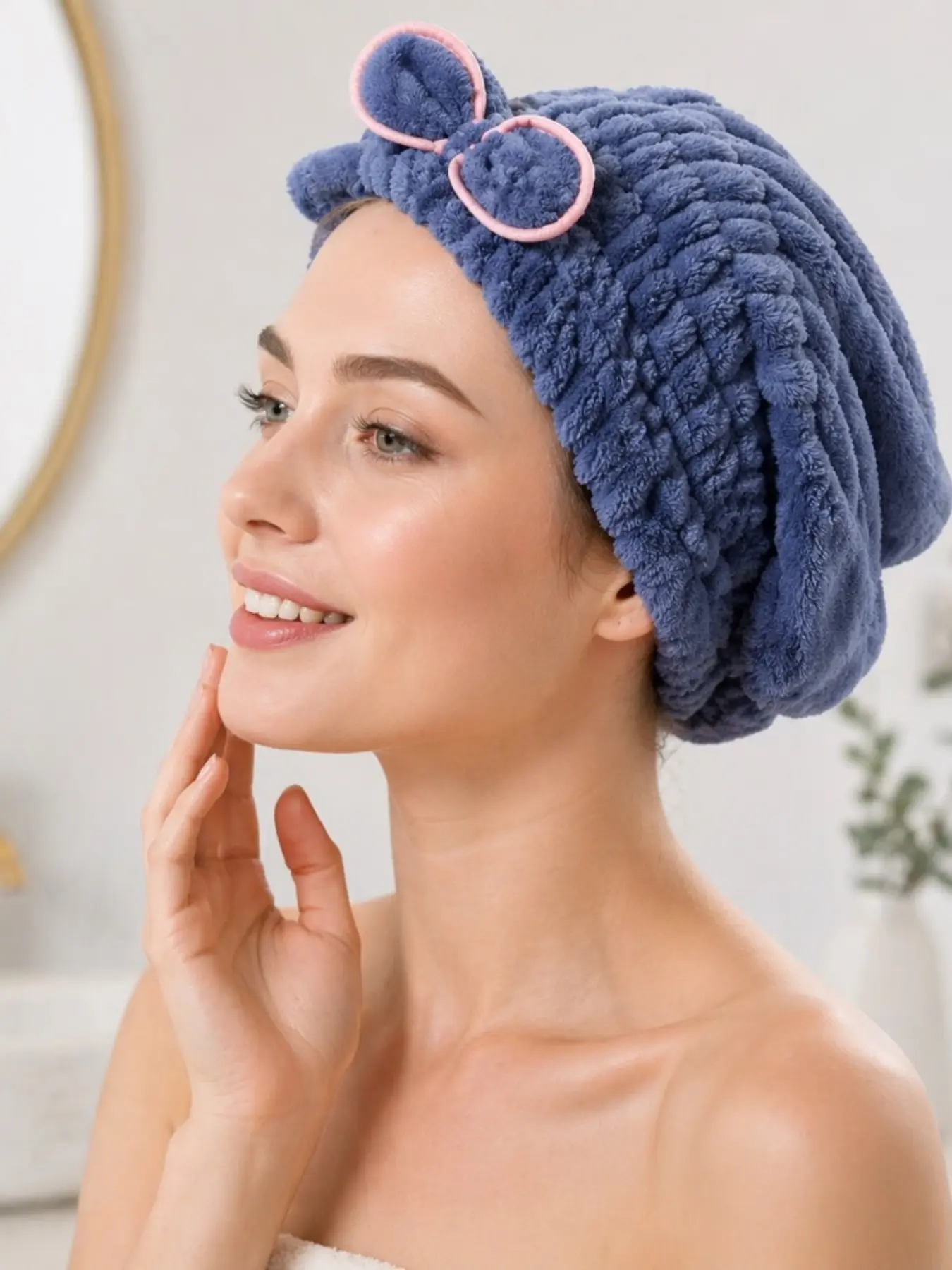 Ultrafine Fiber Microfiber Quick-Dry Hair Drying Cap, High Absorbency Soft Comfortable Wrap, Suitable for Home Travel Gym Swimming, Essential Hair Care, Lightweight, Microfiber Hair Towel Wrap