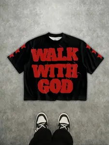 Vintage Christian Graphic Tee | Walk With God Streetwear Shirt