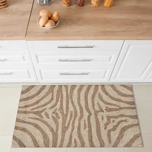 Lush Decor RAVELLA Indoor/Outdoor Hand Tufted Synthetic Blend Durable Area Rug - Contemporary Graphic Lodge Animal Print  (Zebra)
