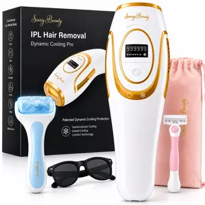 IPL Hair Removal Device for At Home Use - Permanent Hair Reduction for Women and Men with Dynamic Cooling Function and Xenon Arc Flashlamp