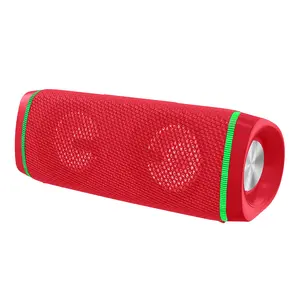 EDUPLINK Portable Bluetooth Wireless Speaker - 40W Waterproof IP67 Outdoor Speaker , Sync Lights, Charge Out, TF Card Slot - Ideal for Beach -(Red)