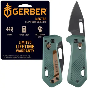 Gerber Nectar Lightweight EDC Clip Folding Pocket Knife Plain Edge