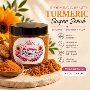 Blooming In Beauty Turmeric Sugar Scrub (2oz)