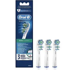 Dual Clean Replacement Electric Toothbrush Head for Oral B, 3 Count