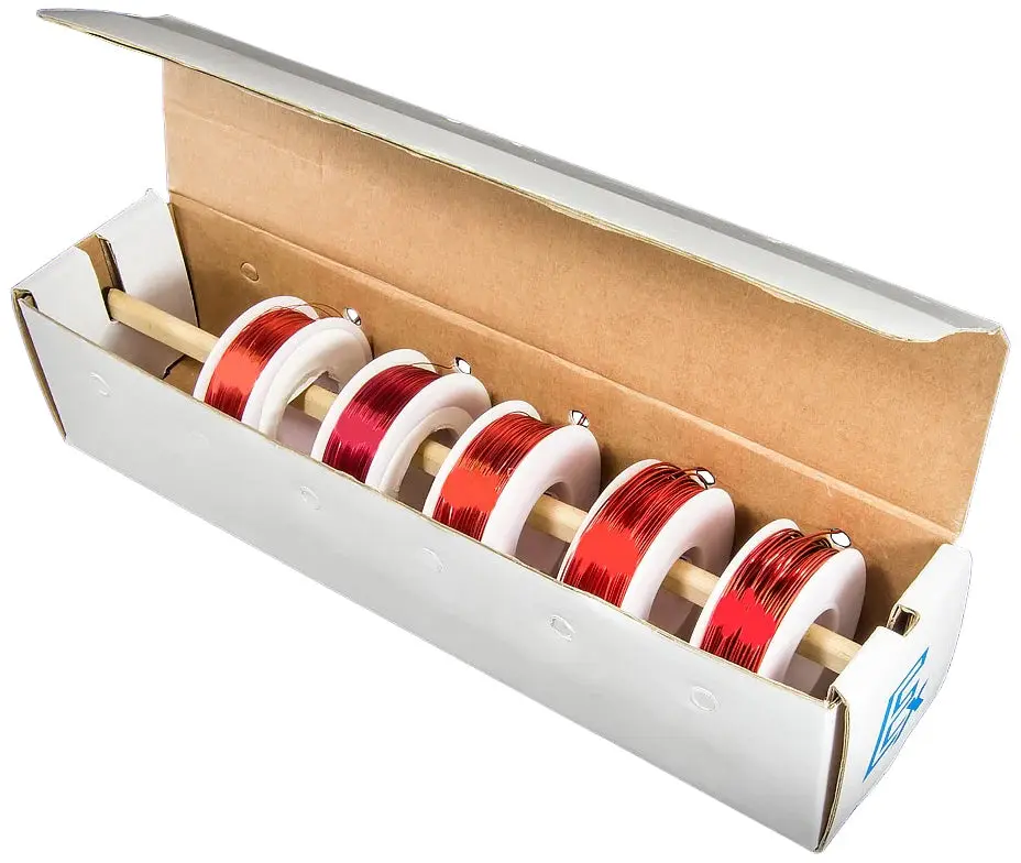 Assorted Gauges Magnet Wire Kit - Enamel Coated Copper Wire (5 Spools - 22, 24, 28, 30 & 32 AWG)
