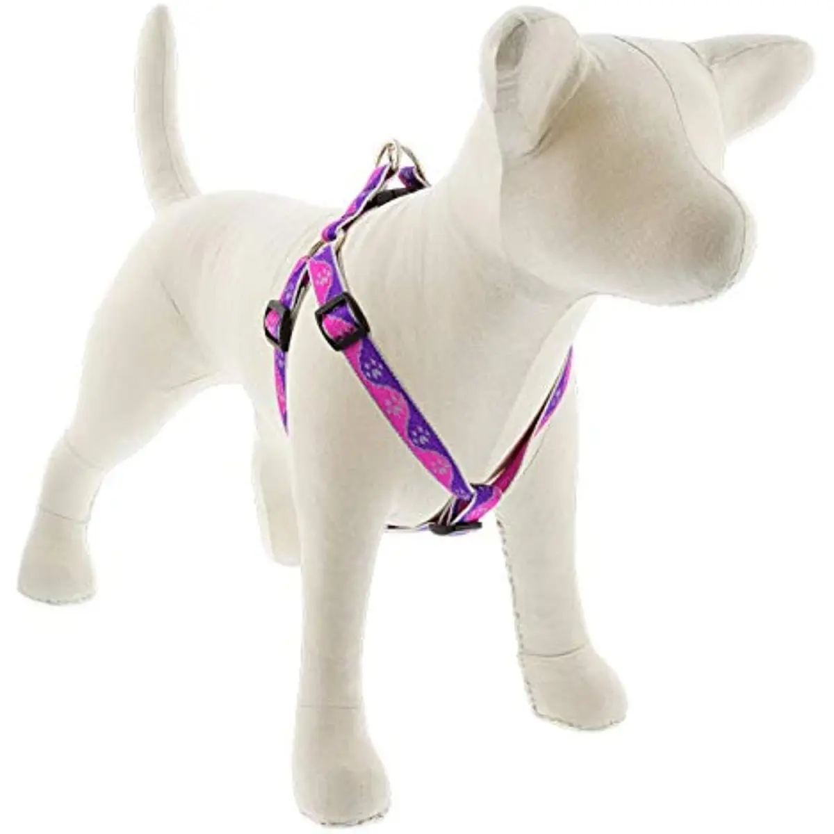 Lupine 107779 Wrap-Around Paws Dog Harness, Pink, 0.75 in. Width, 15-21 in. Fit, Throat Relief