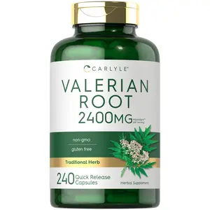 Carlyle Valerian Root Capsules 2400mg | 240 Count | Herb Extract Supplement | Non-GMO, Gluten Free