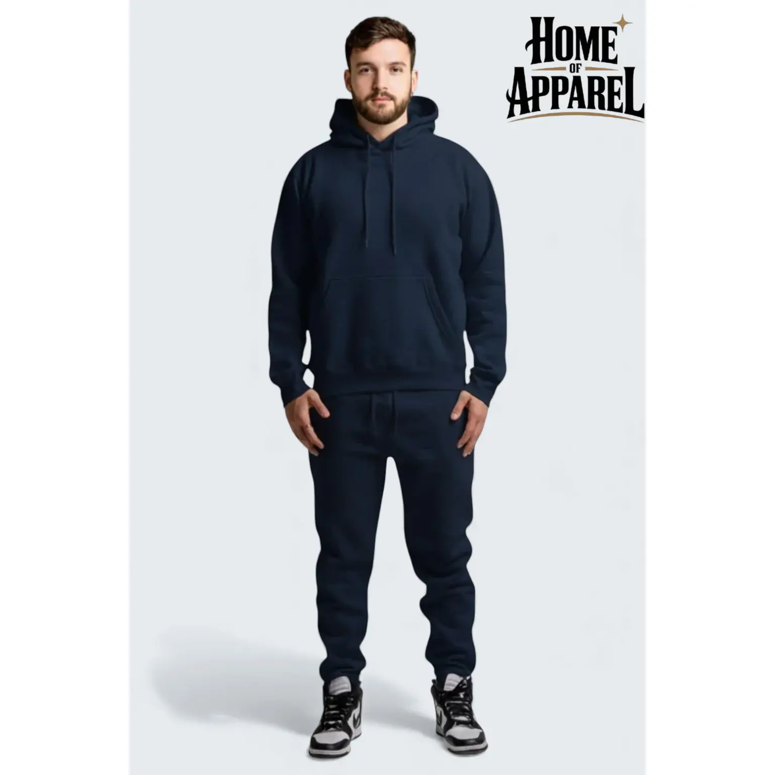 Navy Blue Heavy Blend Fleece Sweatsuit for Men | Men’s Navy Blue Sweatsuit