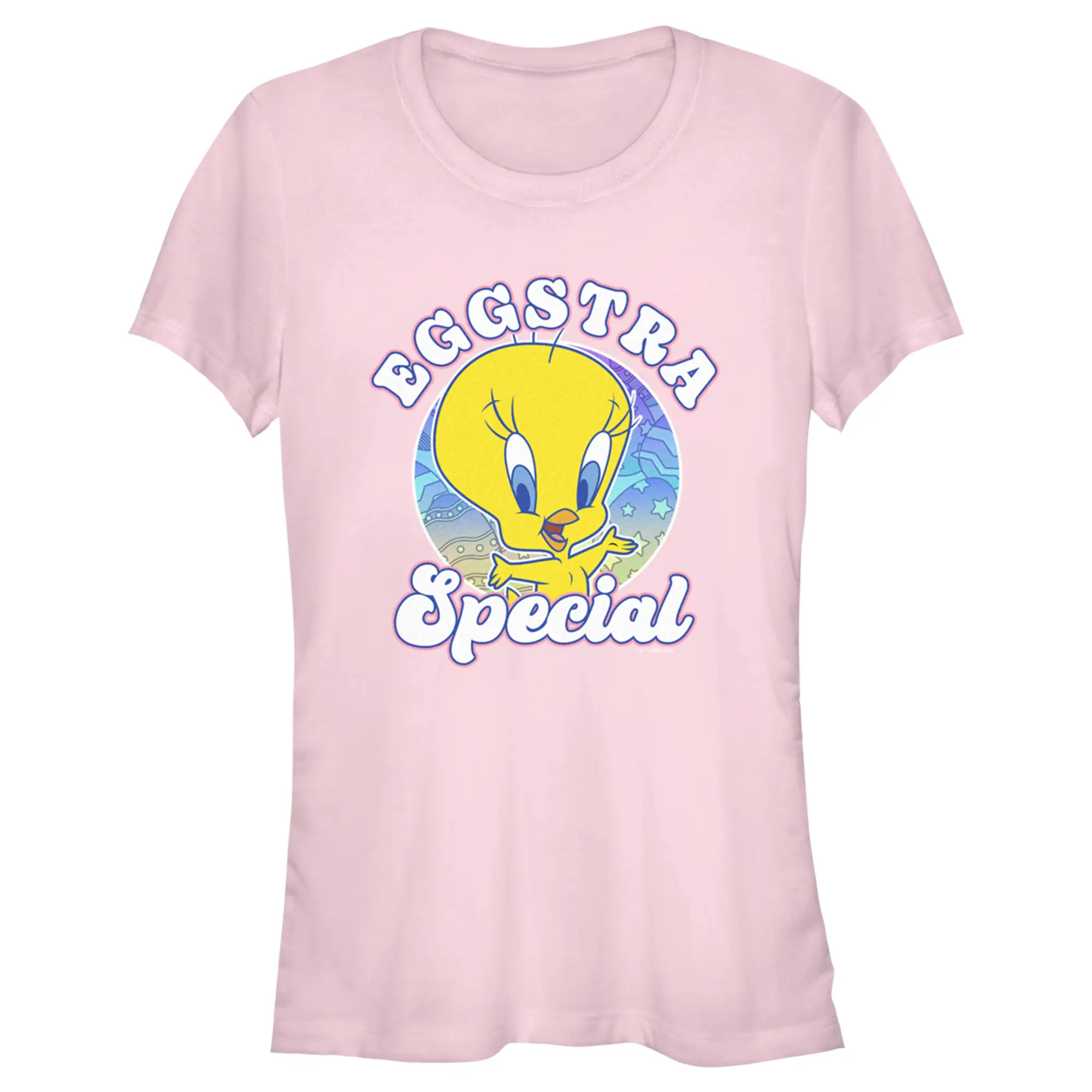 Juniors Womens Looney Tunes Easter Eggstar Special Tweety T-Shirt
